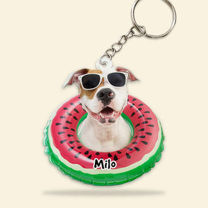 Gift For Pet Lover, Personalized Keychain, Pet Lover Float Keychain, Summer Gift - Keychains - GoDuckee