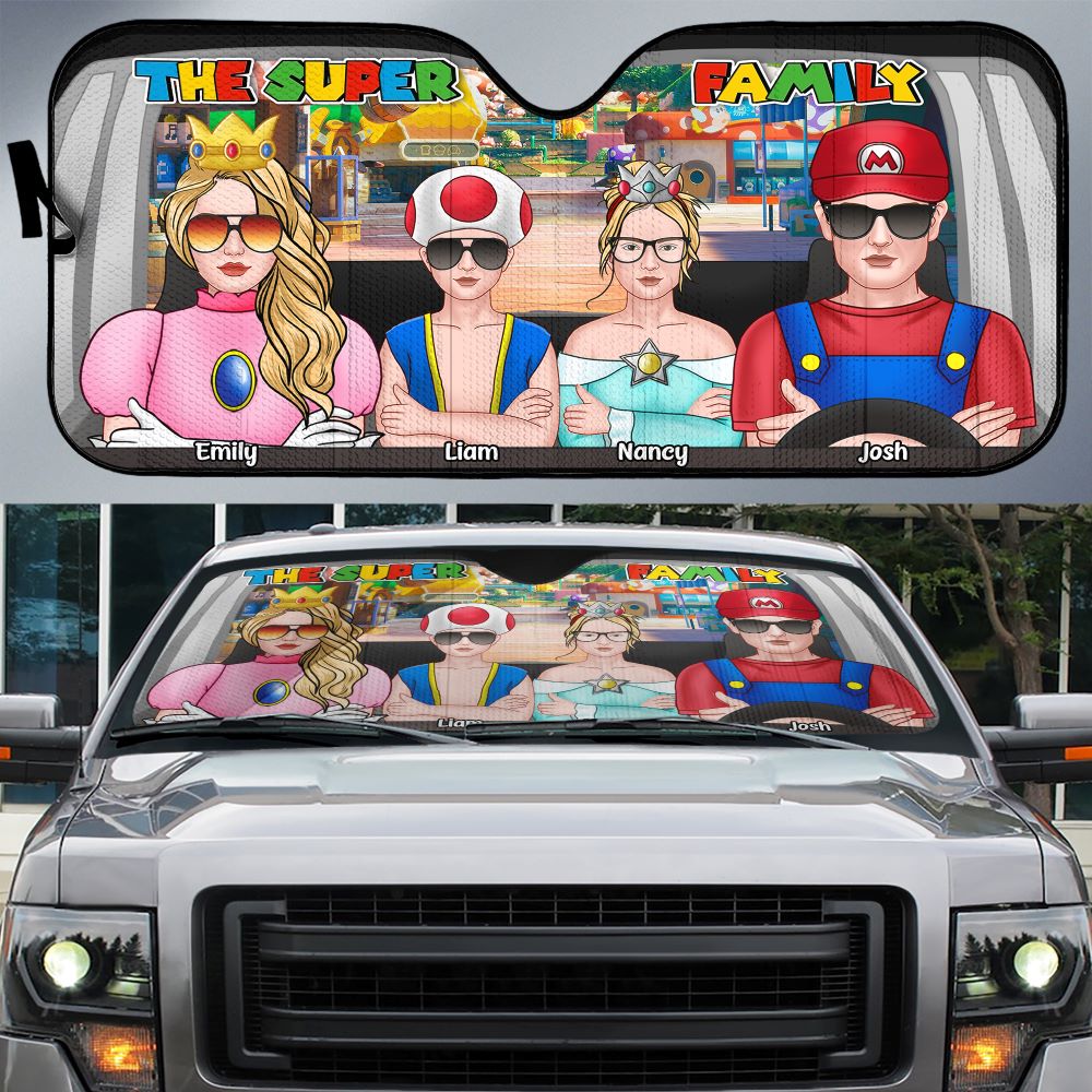 Personalized Gifts For Family Windshield Sunshade 04htpu210624hg - Doormat - GoDuckee