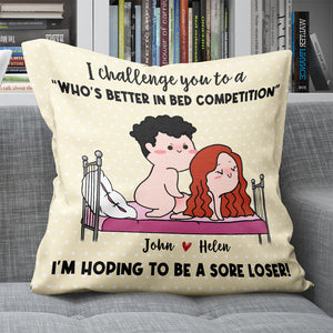 I Challenge You, Gift For Couple, Personalized Pillow, Naughty Couple Pillow, Couple Gift - Pillow - GoDuckee