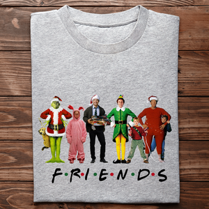 Christmas Friends Movie Characters Sweatshirt 53acxx260824 - Shirts - GoDuckee