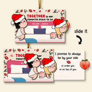 Personalized Gifts For Couple Christmas Wooden Slider Ornament, Funny Rude Gift For Partner 01QHDT141024HH - Ornament - GoDuckee