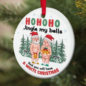 Hohoho Jingle My Bells, Personalized Ornament, Christmas Gifts For Funny Couple - Ornament - GoDuckee