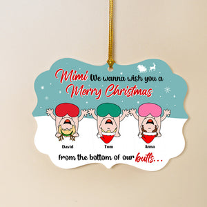 Merry Christmas From The Bottom Of My Butt - Personalized Medallion Acrylic Ornament - 01HTTN280823HH - Ornament - GoDuckee