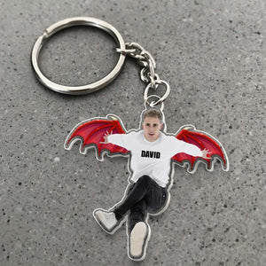 Custom Photo Gifts For Mom Keychain Flying Kids - Keychains - GoDuckee