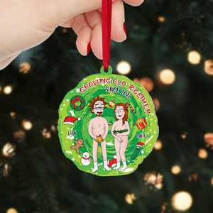 Personalized Gifts For Couple Ornament Together Couple Christmas Portal 05xqpu180724hg - Ornament - GoDuckee