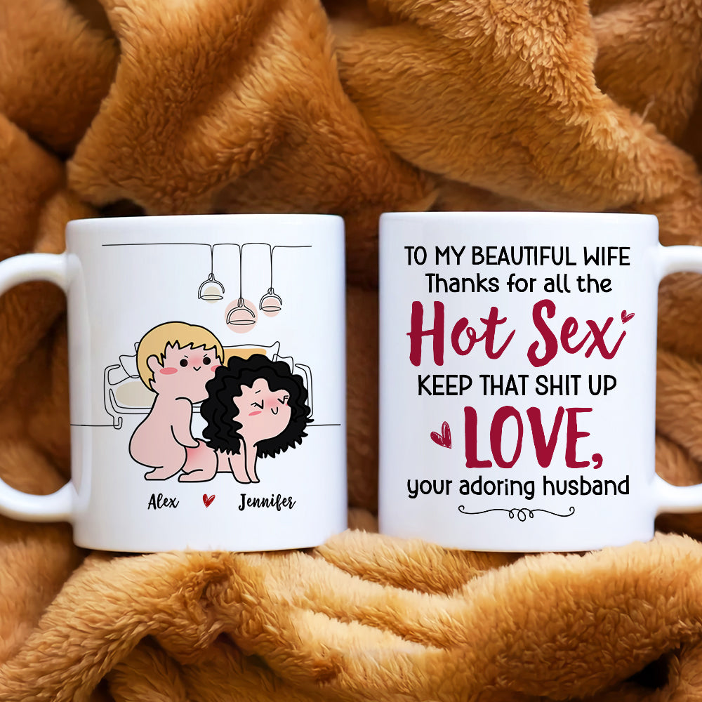 To My Beautiful Wife, Gift For Couple. Personalized Mug, Funny Couple Mug, Couple Gift - Coffee Mug - GoDuckee