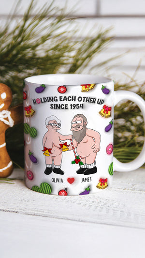 Personalized Christmas Gifts For Naughty Old Couple Inflated Mug 02kapu091024pa - Coffee Mug - GoDuckee