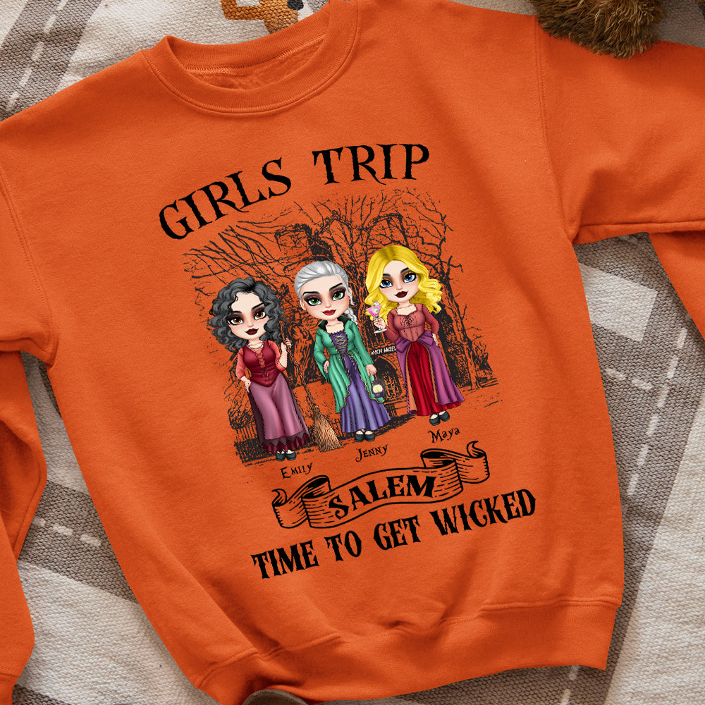 Girls Trip Salem Time To Get Wicked Shirt, hoodie, longsleeve, sweatshirt,  v-neck tee