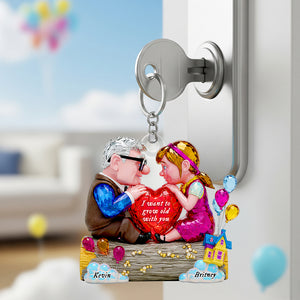Forever Heart Keychain Personalized Gifts For Couple 02OHDT290525 - Keychains - GoDuckee
