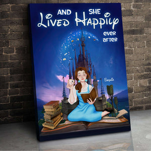 And She Lives Happily Ever After 01QHDT221223PA Personalized Canvas, Gifts For Book Lovers - Poster & Canvas - GoDuckee