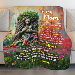 Personalized Gifts For Mom Blanket 02hupu170225 You Are The World - Blanket - GoDuckee