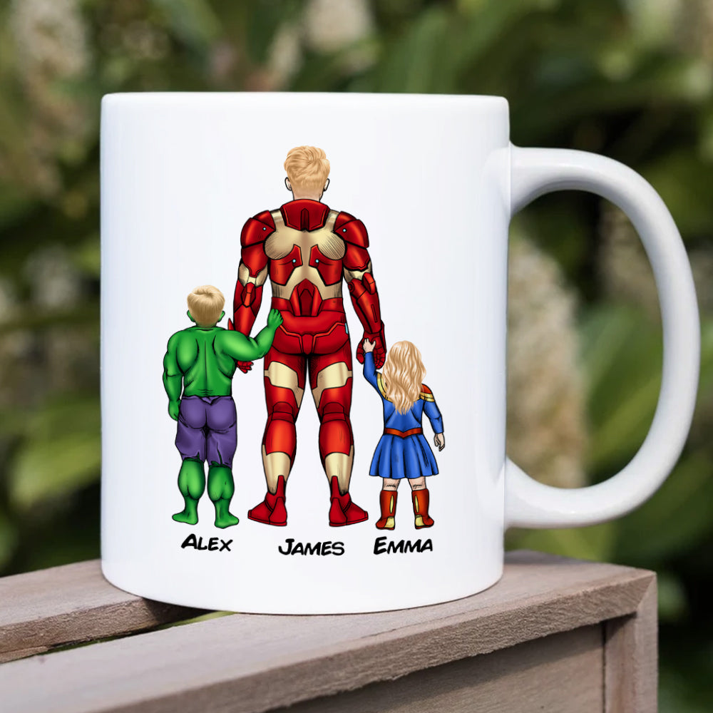 Super Dad Personalized Mug Father's Day Gift DR-WHM-05QHHN110523TM - Coffee Mug - GoDuckee