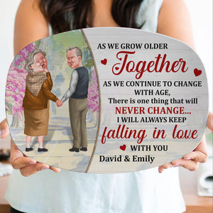 As We Grow Older Together I Will Always Keep Falling In Love With You-CustomizingBox - Personalized Resin Plate-Gift For Old Couple- Couple Resin Plate - Resin Plate - GoDuckee