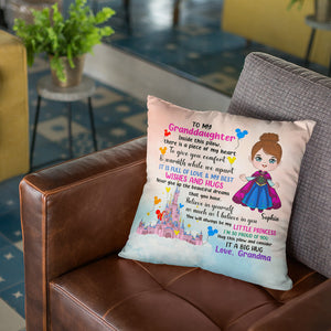 To My Granddaughter, I Am So Proud Of You, Personalized Square Pillow, Gifts For Granddaughter, 03hupo080823ha - Pillow - GoDuckee