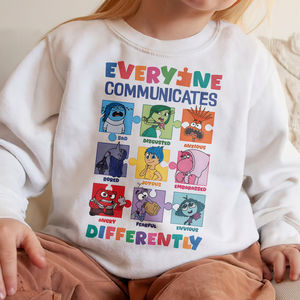 Autism Awareness Shirt Everyone Communicates Differently 02hupu240225 - Shirts - GoDuckee