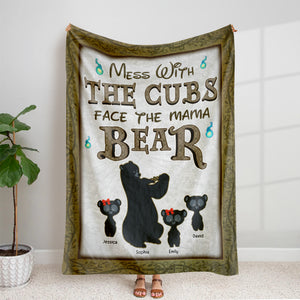 Personalized Gifts For Mom Blanket Face The Mama Bear 04kaqn120124 - Blanket - GoDuckee