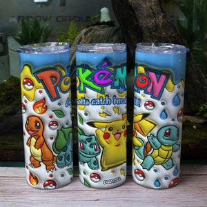 Personalized Gifts For Game Lovers 3D Inflated Tumbler Cartoon Character 03ACDT250124 - Tumbler Cup - GoDuckee