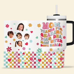 Custom Photo Gifts For Mom Tumbler Thanks For Sharing Your DNA Funny Mother's Day Gifts - Tumbler Cups - GoDuckee