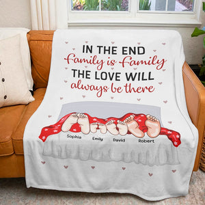 The Love Will Always Be There- Personalized Blanket- Gift For Family- Family Feet Under Blanket - Blanket - GoDuckee