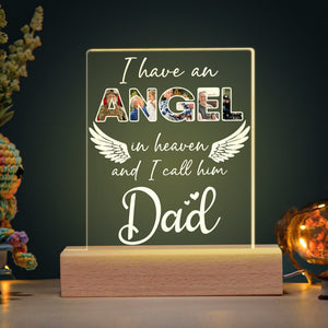 I Have An Angel In Heaven, Custom Photo Heaven 3D LED Light, Heaven Gift - Led Night Light - GoDuckee