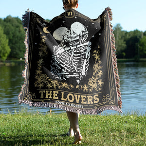 Couple, The Lovers, Personalized Blanket, Halloween Gifts For Couple, 01HUPO220923 - Blanket - GoDuckee