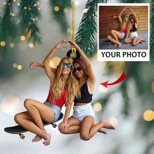 Custom Photo Gifts For Besties, Upload Friends Photo Christmas Ornament 42pgxx290824 - Ornament - GoDuckee