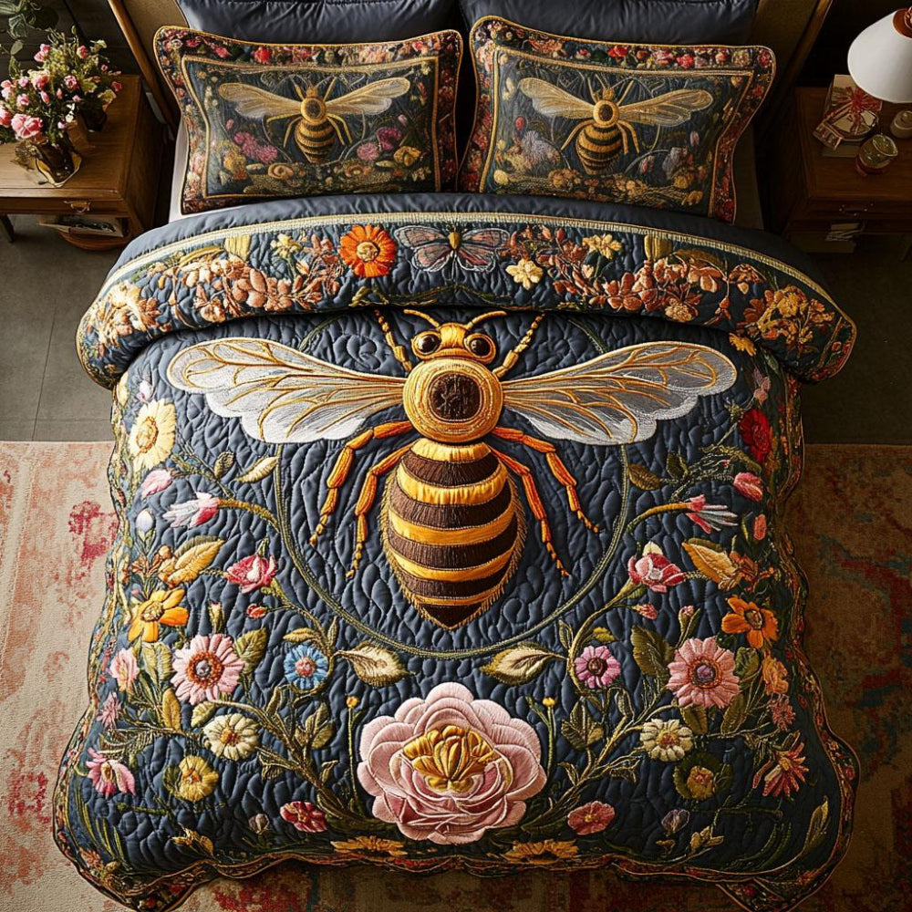 Personalized Gifts For Bee Lovers Quilt Bed Set - Blanket - GoDuckee