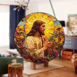 Jesus Printed Acrylic Hanging Suncatcher Ornament 14ACXX270824 - Ornament - GoDuckee