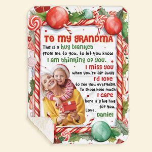 Custom Photo Gifts For Grandma, Christmas Blanket 04PGMH111024 - Blanket - GoDuckee