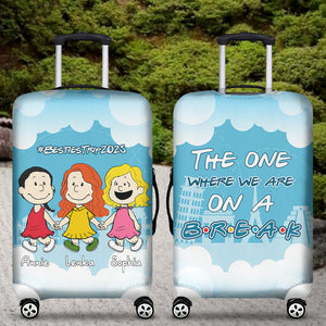 Personalized Gifts For Friends Luggage Cover, Besties Upcoming Trip 03QHLU241224HH - Luggage Covers - GoDuckee