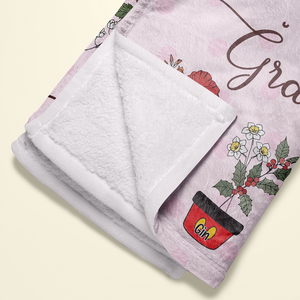 Personalized Gifts For Grandma Blanket, Flower Garden 02KALU140924 - Blanket - GoDuckee