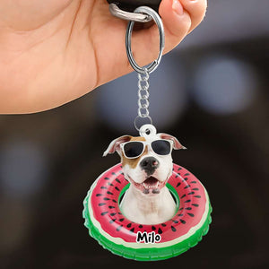 Gift For Pet Lover, Personalized Keychain, Pet Lover Float Keychain, Summer Gift - Keychains - GoDuckee