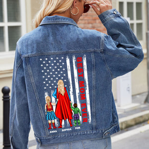 Personalized Gifts For Mom Denim Jacket Best Mom Ever 01natn010424pa - Denim Jacket - GoDuckee