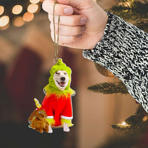 Custom Face Photo Gifts For Dog Lovers, Christmas Acrylic Ornament 01HUMH081024 - Ornament - GoDuckee