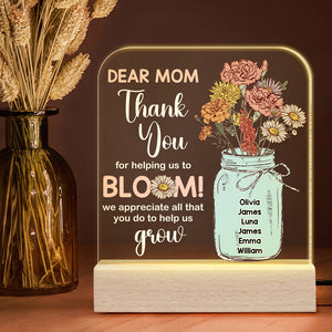Personalized Gifts For Mom LED Light Best Mom In The World 04DTDT130124 - Led Night Light - GoDuckee