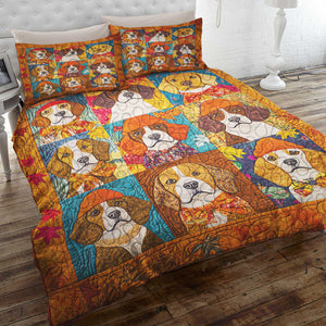 Beagle Dog Christmas Quilt Bed Set Gifts For Dog Lovers 03HUDT051124 - Blanket - GoDuckee