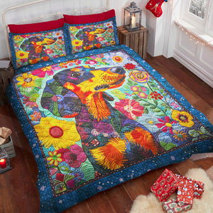 Dachshund Dog Christmas Quilt Bed Set Gifts For Dog Lovers 05HUDT041124 - Blanket - GoDuckee