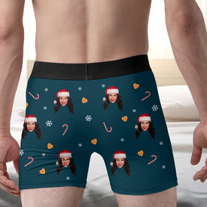 Custom Photo Gifts For Couple Boxer Briefs Christmas 04XQQN110924 - Boxer Briefs - GoDuckee