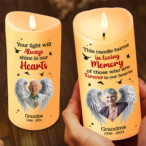 Custom Photo Memorial Gifts For Family Led Candle 04TGPU281024 - Led Candle - GoDuckee