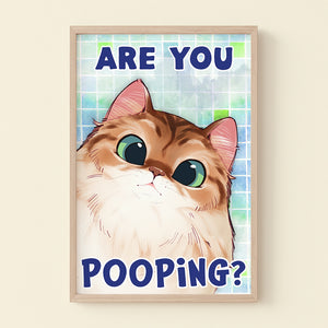 Personalized Gifts For Cat Lovers Canvas Print 03hupu050824 Funny Cats Bathroom Art - Poster & Canvas - GoDuckee