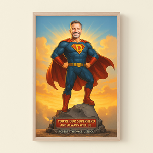 Super Dad Canvas Print - Custom Photo Gifts For Dad 01napu170525 - Poster & Canvas - GoDuckee