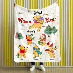 Personalized Christmas Gifts For Mom Blanket, Best Mama Bear Ever 03kapu130924 - Blanket - GoDuckee