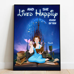 And She Lives Happily Ever After 01QHDT221223PA Personalized Canvas, Gifts For Book Lovers - Poster & Canvas - GoDuckee