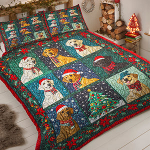 Labrador Retriever Dog Christmas Quilt Bed Set Gifts For Dog Lovers 02HUDT051124 - Blanket - GoDuckee