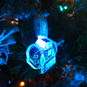 Personalized Led Acrylic Custom Shape Ornament, Christmas Gift For Racers - Ornament - GoDuckee