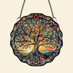 Tree Of Life Suncatcher Ornament 13actn280824 - Ornament - GoDuckee