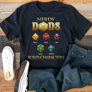 Nerdy Dads, Gift For Dad, Personalized Shirt, Dad And Kids Shirt, Father's Day Gift 01DNHN170523 - Shirts - GoDuckee