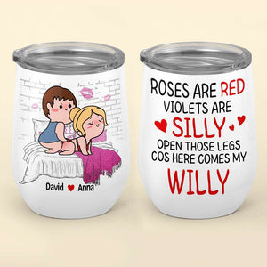 Personalized Gifts For Girlfriend Wine Tumbler Open Those Legs - Tumbler Cups - GoDuckee