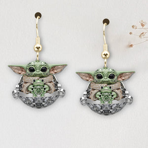 Funny Hanging Galactic Characters Earrings - Personalized Gifts For Movie Fans 05QHDT110725 - Earrings - GoDuckee
