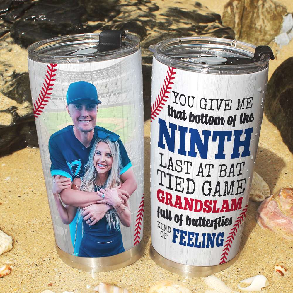 Personalized Baseball Couples Tumbler Cup - To Me You're Always A